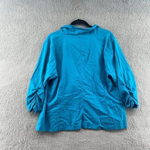 Torrid Linen Blend Ruched Blazer Size 2X - Picture 3 of 13